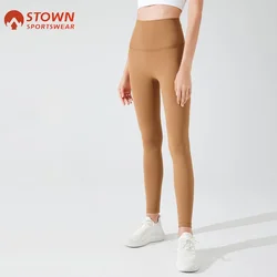 Stown Sportswear Collant da yoga in pile 2022 Inverno femminile caldo da jogging Pantaloni sportivi Leggings da allenamento a vita alta per le donne Push Up