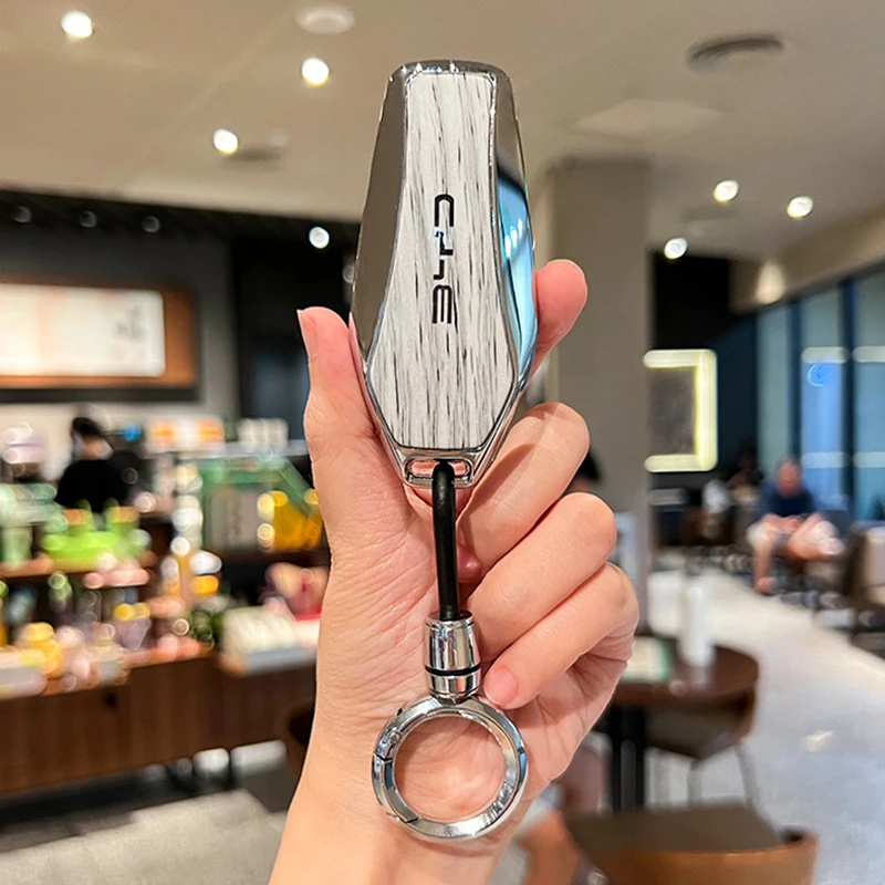 سيارة مفتاح تحكم عن بعد غطاء ل BYD أغنية زائد Atto 3 هان EV تانغ DM تشين ختم دولفين سبائك الزنك الجلود مفتاح حامل قذيفة #4