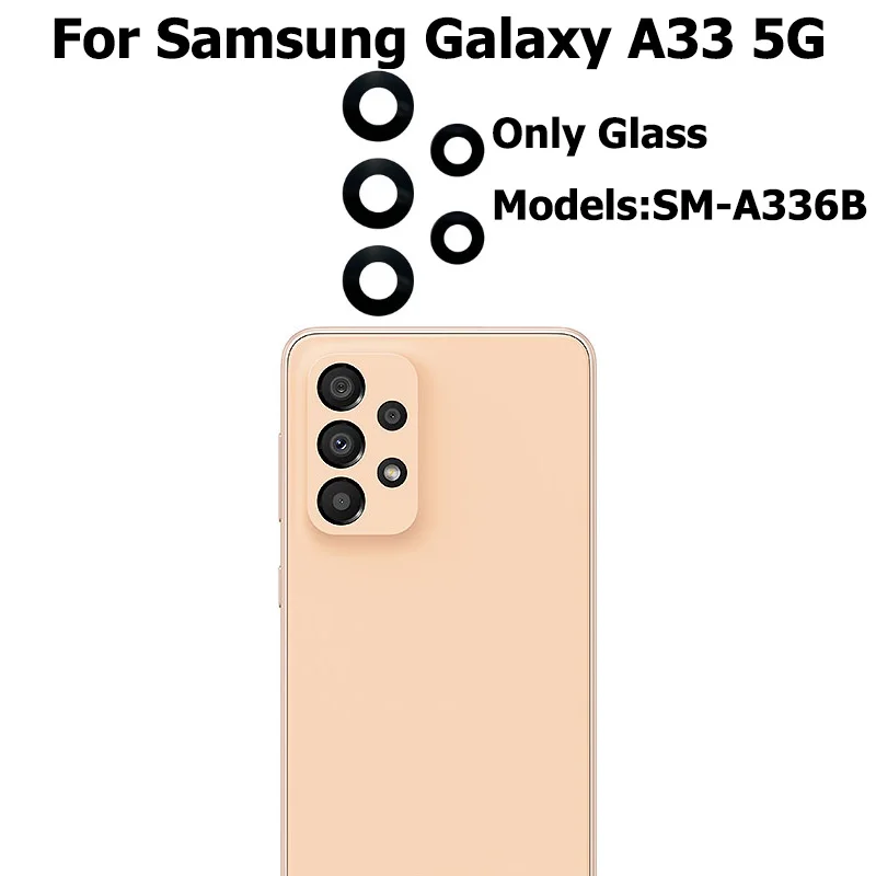 Rear Back Camera Glass For Samsung Galaxy A33 5G With Glue Adhesive Sticker Repair Parts