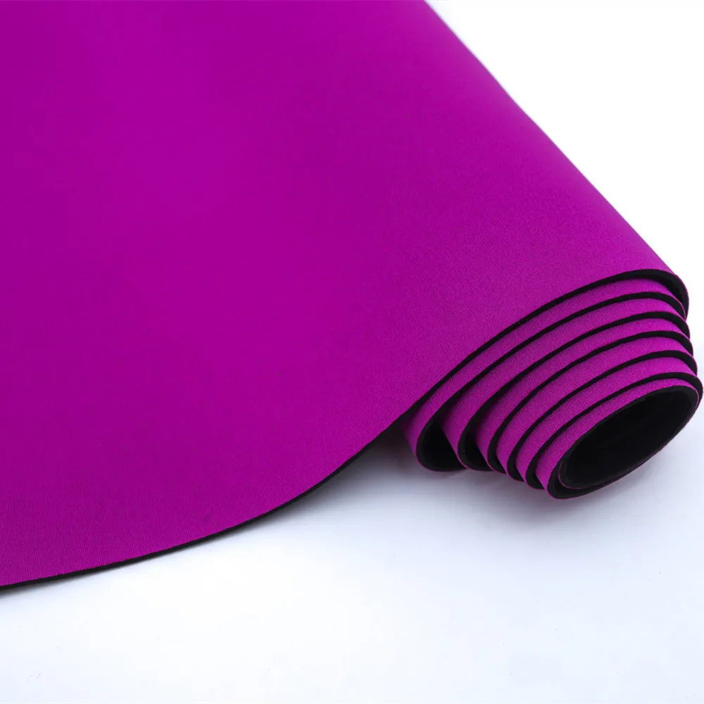 SBR Neoprene Sewing Fabric Laptop Bag Travel Bag Purple 2mm Stretch Fabric Other Fabric Plain Knitted Stretch Polyester