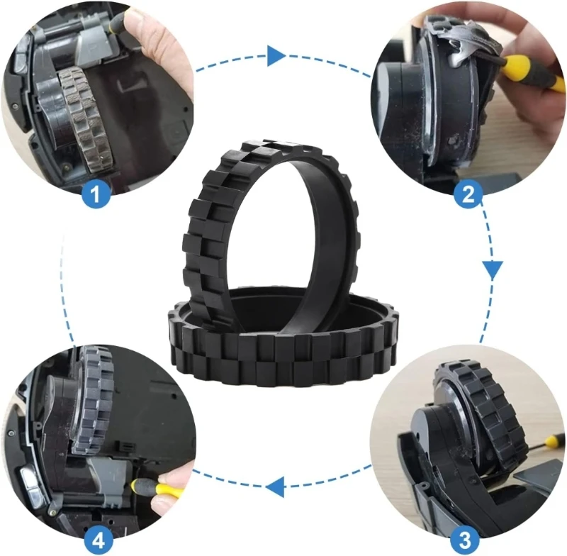 8 قطعة إطارات العجلات المطاطية استبدال معالجته مناسبة لـ I7، +، E5، E6، دروبشيبينغ