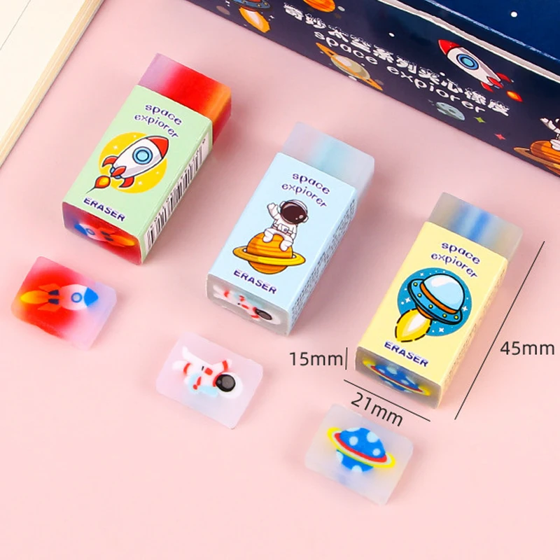 10 قطعة الحيوانات الكرتون لطيف صاروخ نمط ممحاة للأطفال حفلة عيد ميلاد تفضل العودة إلى المدرسة القرطاسية هدية بيناتا الحشو #6