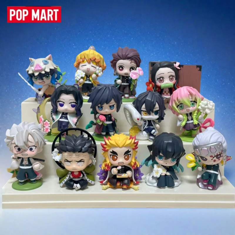 

POPMART Genuine Blind Box Demon Slayer Birth flower Series Collectible Anime Figurines Model Refrigerator Magnet Ornament Toy