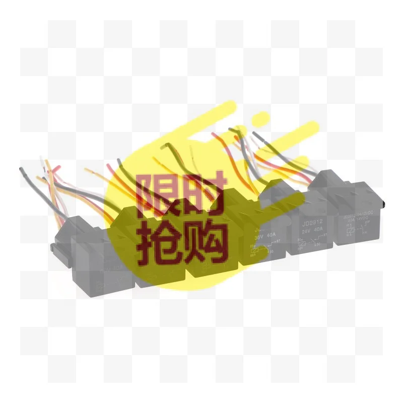 12V 24V 36V 48V 60V 72V 4Pin 5Pin 40A Automotive Relay With Interlocking Socket Heavy Duty For Truck Car Van Moto Boat Relay