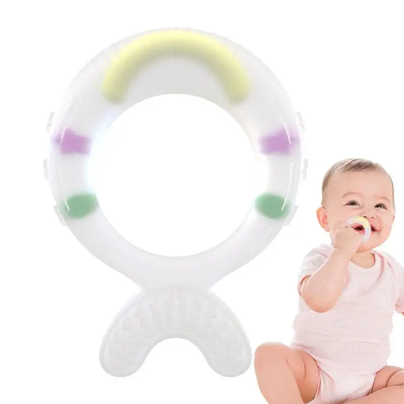 TeWindsor-Jouets de dentition en silicone pour enfants, doux, facile à saisir, soins infirmiers