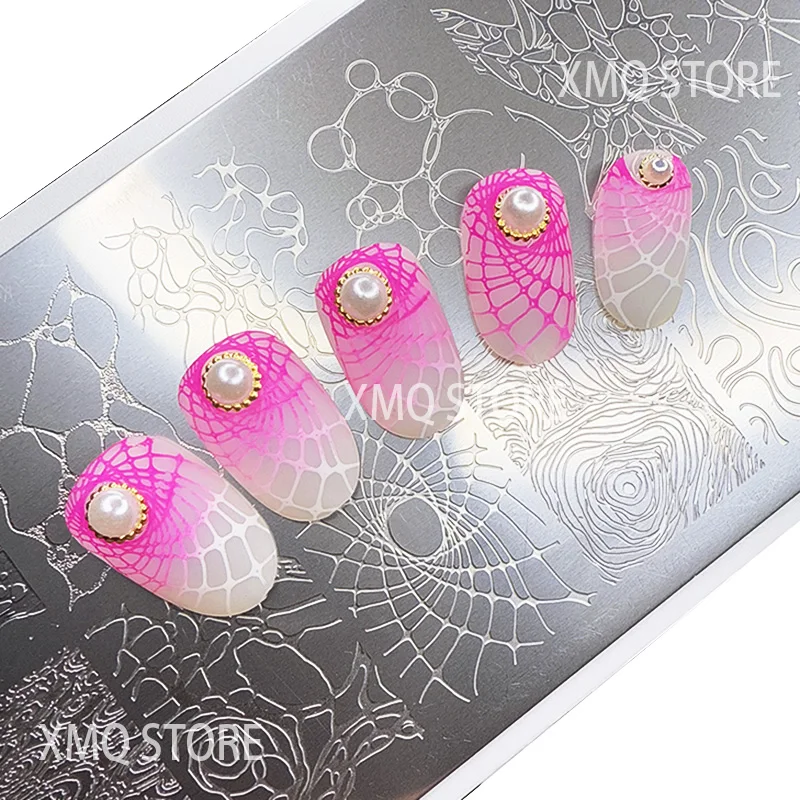 NAIL ART STAMPING PLATES LINES TEMPLATE FLOWER IMEGEPLATE