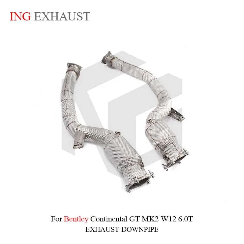 

ING Stainless Steel Exhaust System Performance downpipe for Bentley Continental GT MK2 W12 6.0T with Heat shield