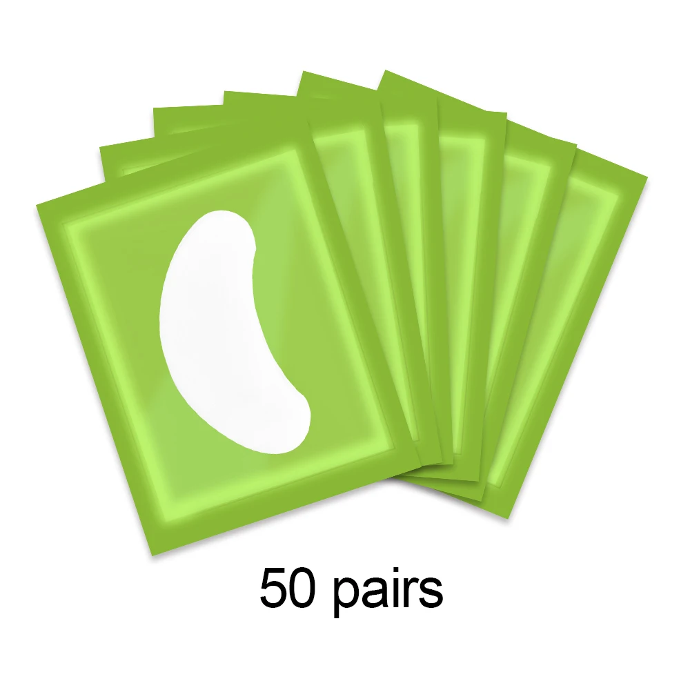 50 Paar Wimpernverlängerungs-Patches, Hydrogel-Patches, Gel-Pad, Make-up, Wimpernlift-Werkzeuge, unter den Augenklappen, Pads für Wimpernverlängerung