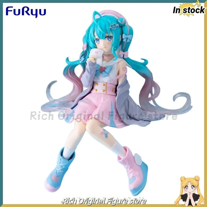 【在庫あり】オリジナルフリュー-ヌードルストッパー-初音ミク-セーラー服-for-love-グレー-アニメ-フィギュア-モデル-おもちゃ