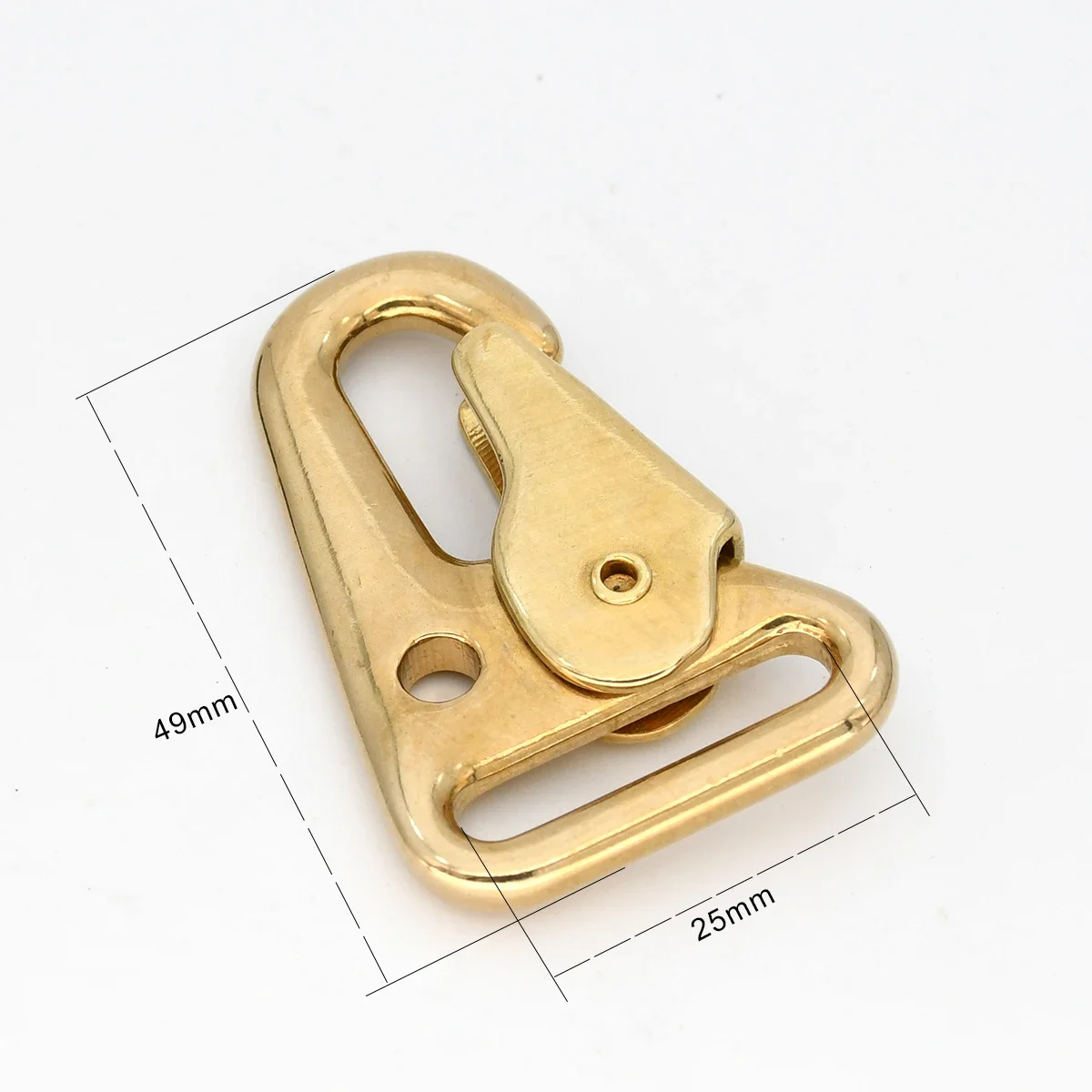 Solid Brass Carabiner Snap Hook Hawl Shape Clasp Buckle Trigger Clip for Backpack Bag Strap Parts Pet Leash Accessories