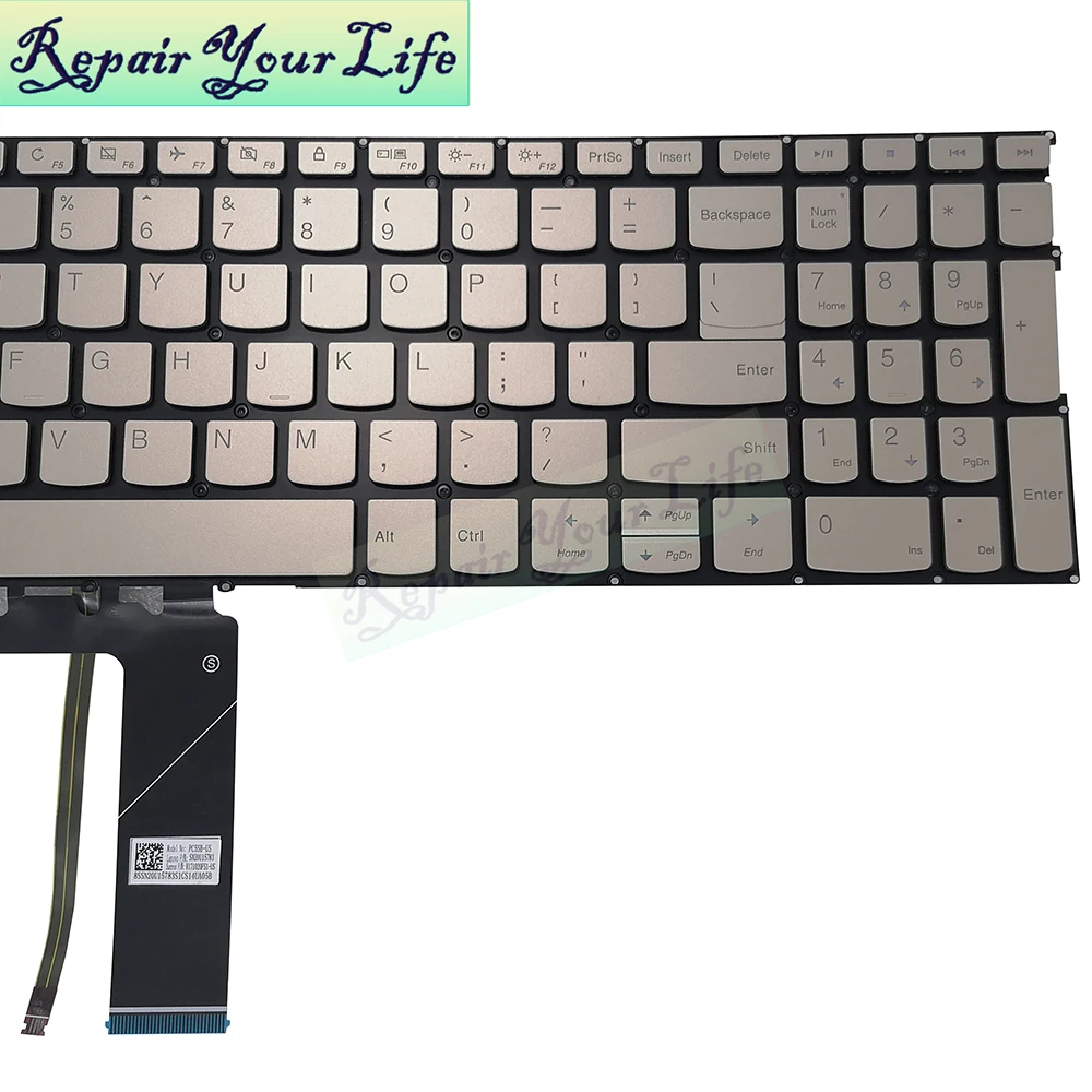 Imagem -06 - Latin Teclado Retroiluminado para Lenovo Yoga C740 15 C740-15iml S740-15 Backlight do Teclado do Portátil Pc5sb-us Sn20u15783 C74015 us la