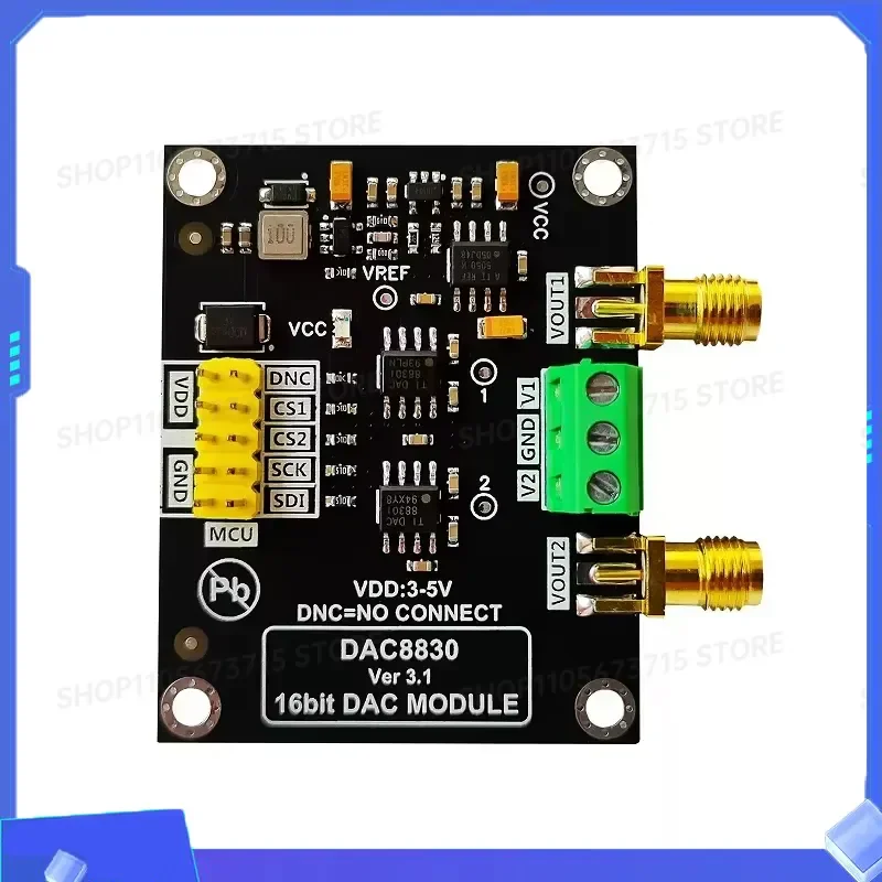 for DAC8830 16-bit DAC Module High-Precision Digital-to-Analog Converter 1PCS