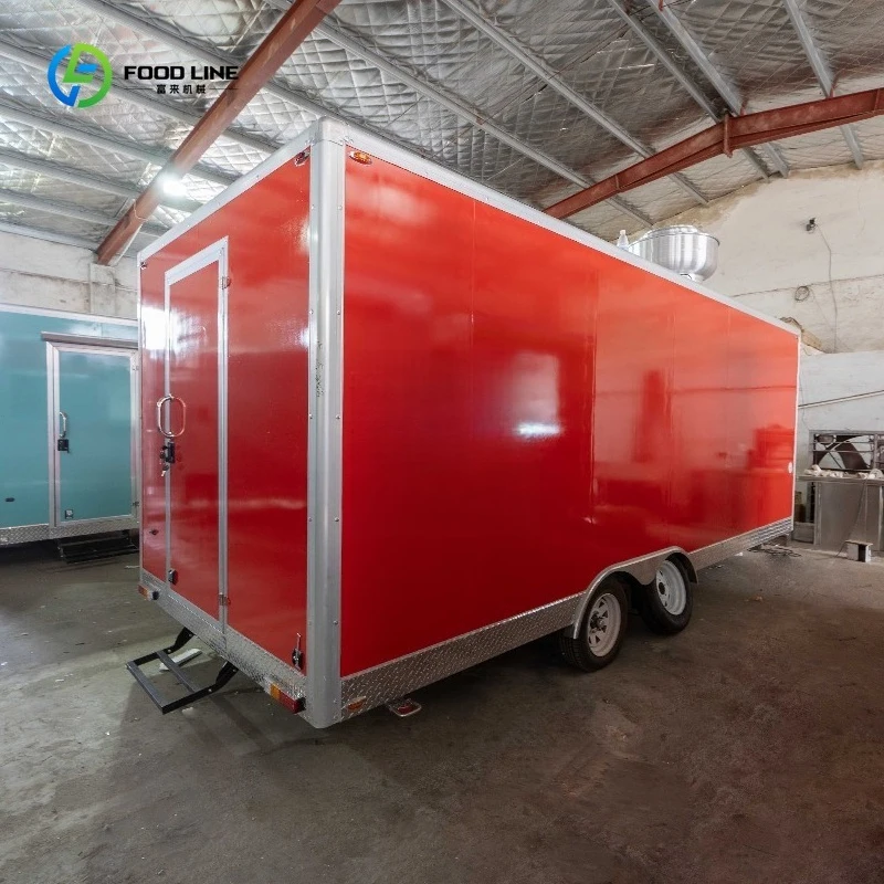 

Mobile Food Trailer with Full Kitchen for Pizza Coffee Camper Van Ice Cream Hot Dog Cart 24ft BBQ Food Truck