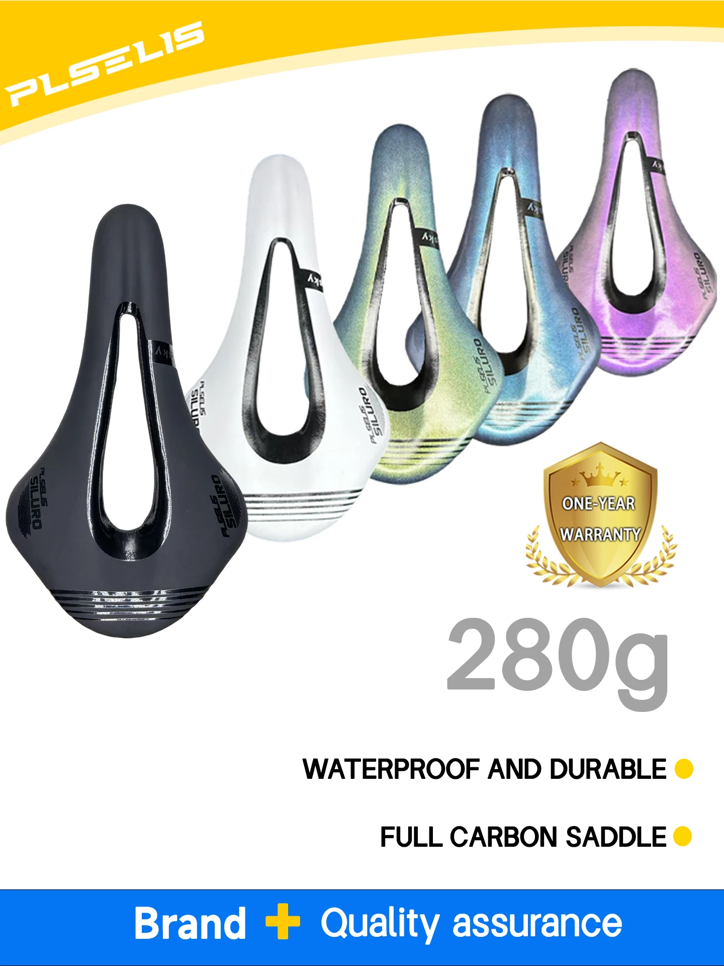 AliExpress plselis Plselis Carbon Fiber Saddle Ergonomic Design Bicycle Cushion Waterproof Durable Weighing 280g Bike Seat for Comfortable Riding