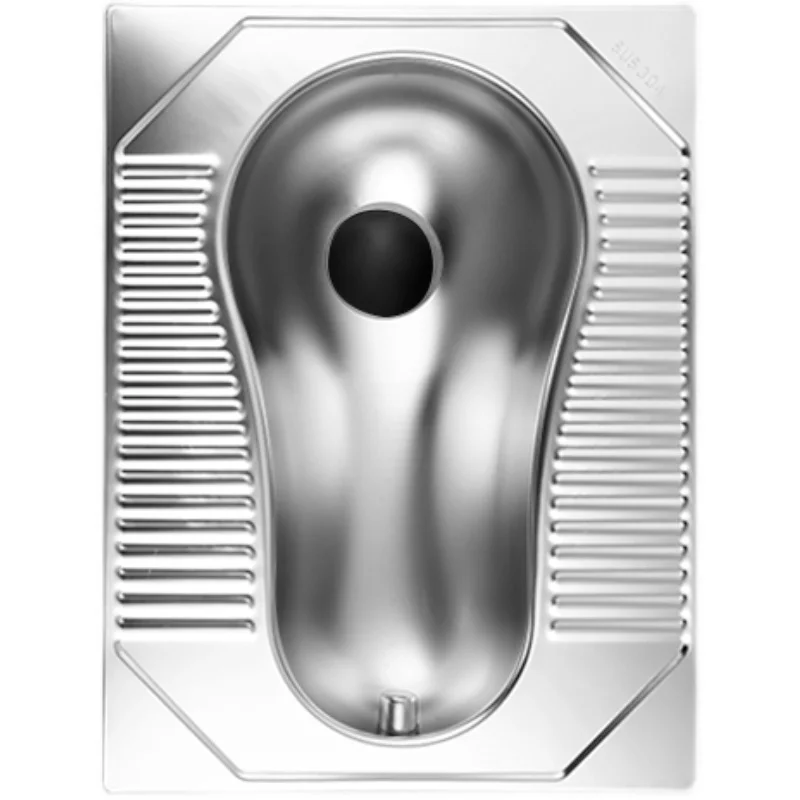 304 الفولاذ المقاوم للصدأ القرفصاء المرحاض القرفصاء حفرة نوع القرفصاء قعادة مزيل العرق بار كبير KTV المربعة العامة #5