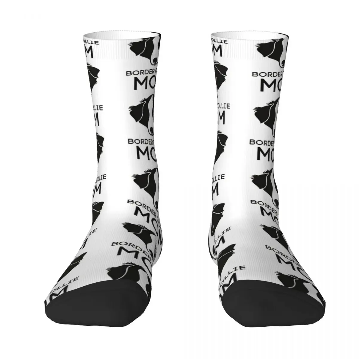 Border Collie Big Head Dog Men Women Socks Windproof Novelty Spring Summer Autumn Winter Stockings Gift