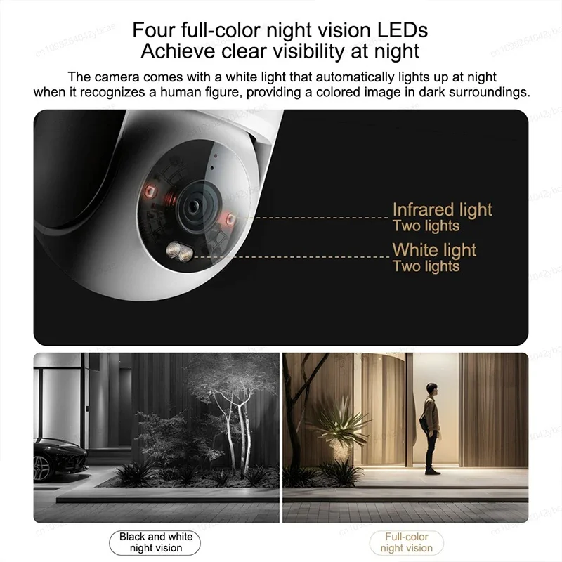 XIAOMI Outdoor Camera CW300，360° 4MP 2.5K，Two-Way Audio，Audible Visual Alarm，IP66，Human Tracking，Chinese Version With Adapter
