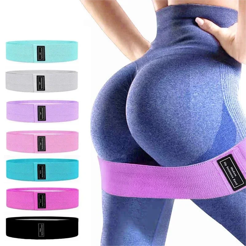 Bandas de resistencia anchas de tela antideslizante para glúteos, caderas y piernas, para hacer ejercicio en casa, fitness, pilates, yoga y estiramiento, para mujeres y hombres