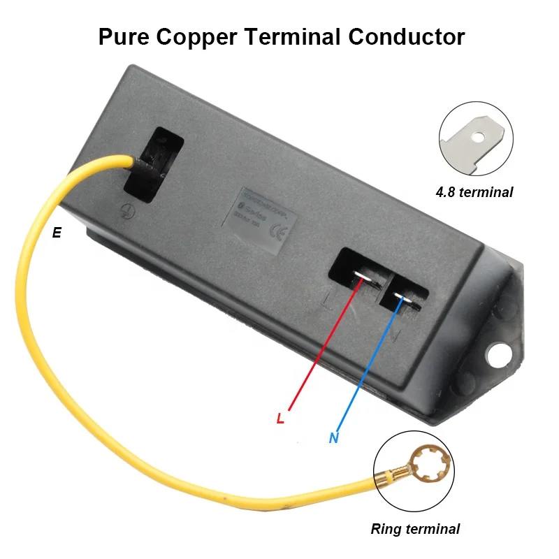 IEC 320 C14 Socket 4pin Red Lamp Rocker Switch 10A Circuit Breaker PDU POWER TRIP