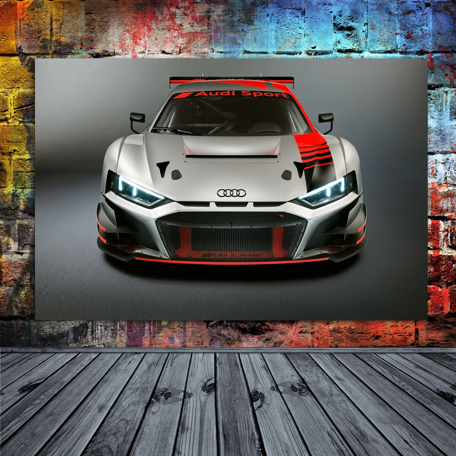 Supercar Audis R8 LMS GT3 Racing Cars Sport Car Wall Art Posters and Prints Canvas Paintings Modern Home Decoration