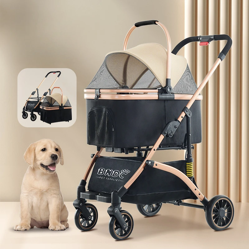 Portable Carrier for Dogs Separation Design Dog Transport Bag Convenient Folding Cage with Silent Pulley Dog Seat