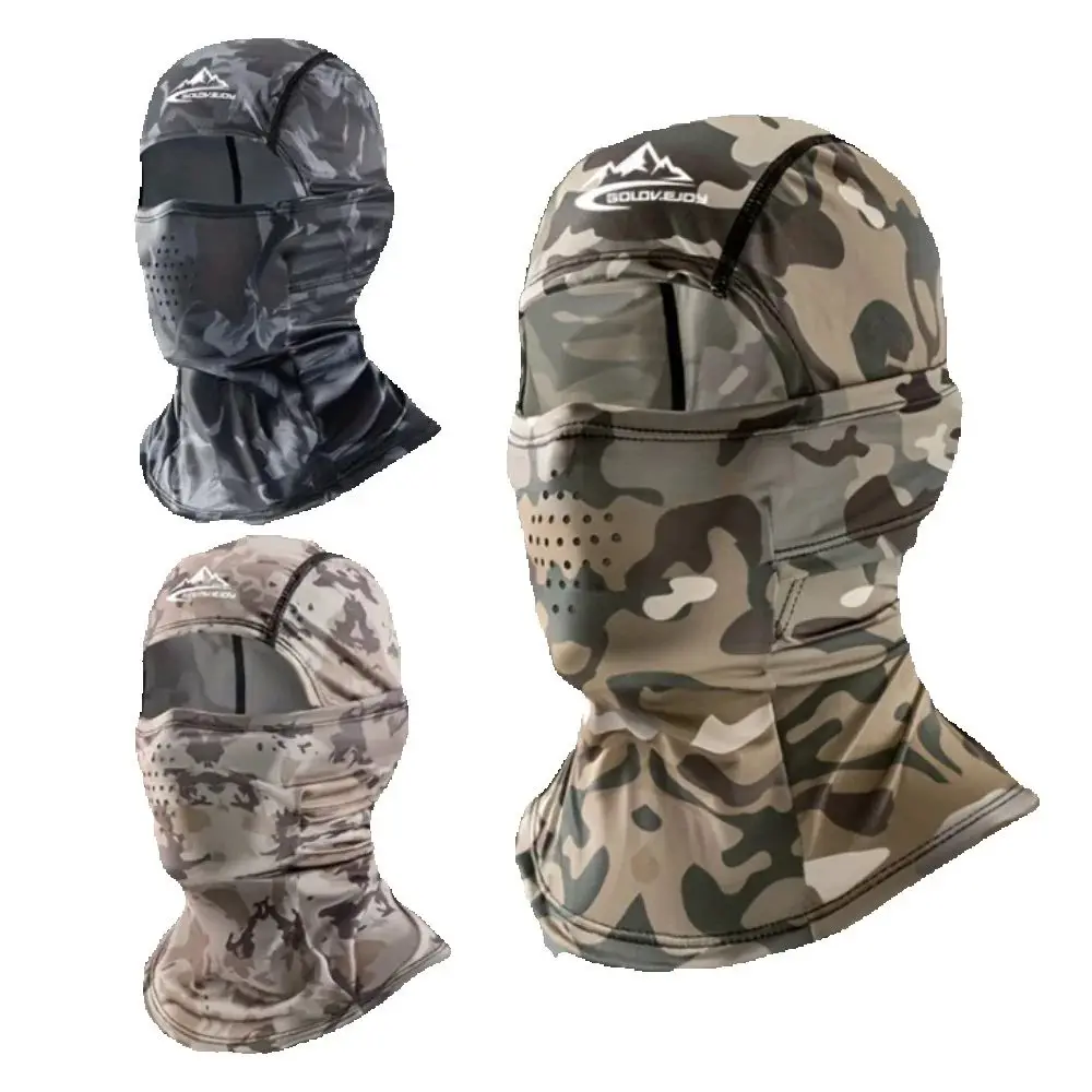 

Полнолицевая маска из ледяного шелка, защита от ультрафиолета, маска-балаклава, дышащая, ветрозащитная, быстросохнущая, для пешего туризма, езды на велосипеде, камуфляжная маска унисекс