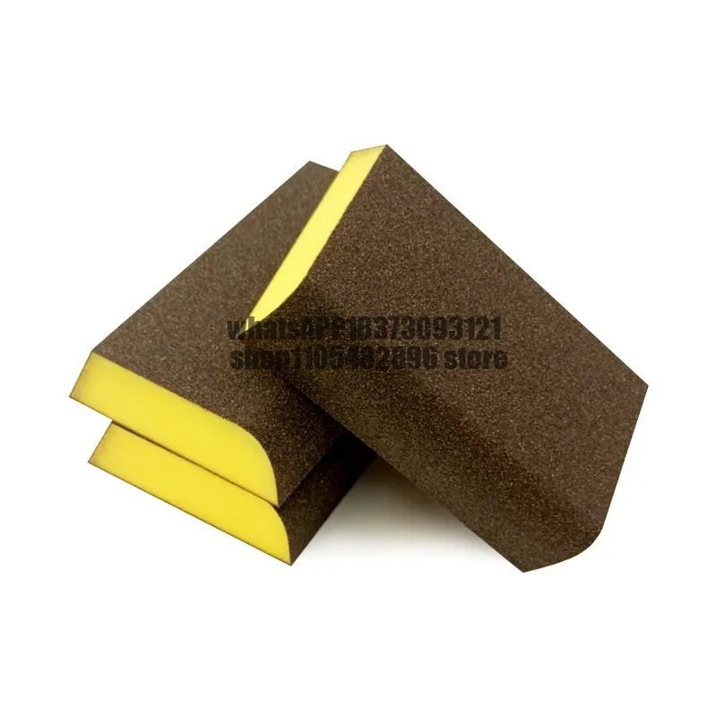 Curved beveled edge sponge sandbar, special-shaped corner woodworking furniture, wall polishing, metal collectible