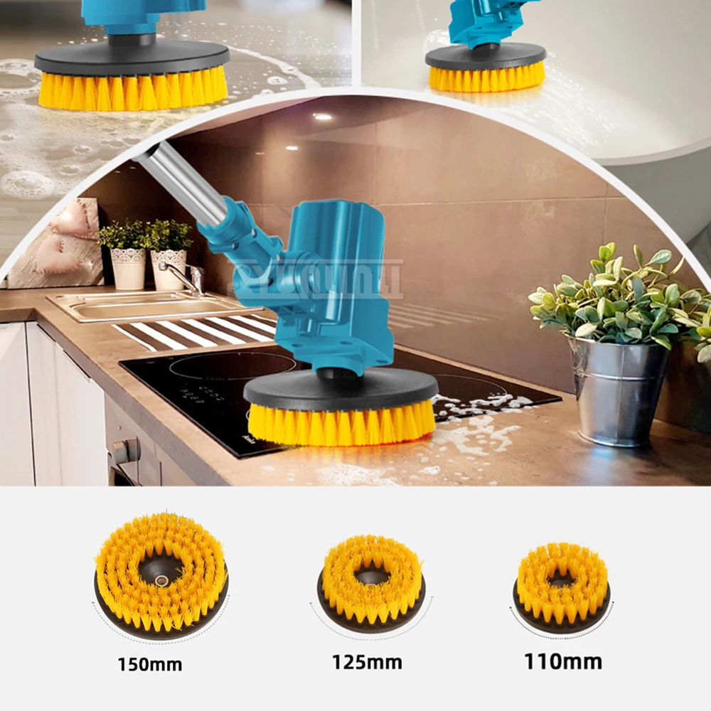 قابل للسحب فرشاة كنس كهربائية الحمام ساحة تنظيف فرشاة تلميع حديقة المنزل Produtos De Limpeza Para Casa