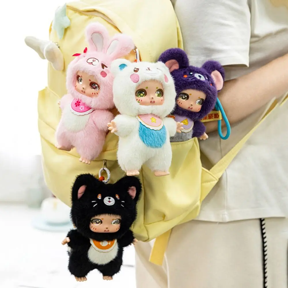 

Brightly Colored Animal Series Plush Toy Big Eyes Huggable Design Stuffed Animals Keychain Cartoon VINYL Vinyl Figurine Dolls