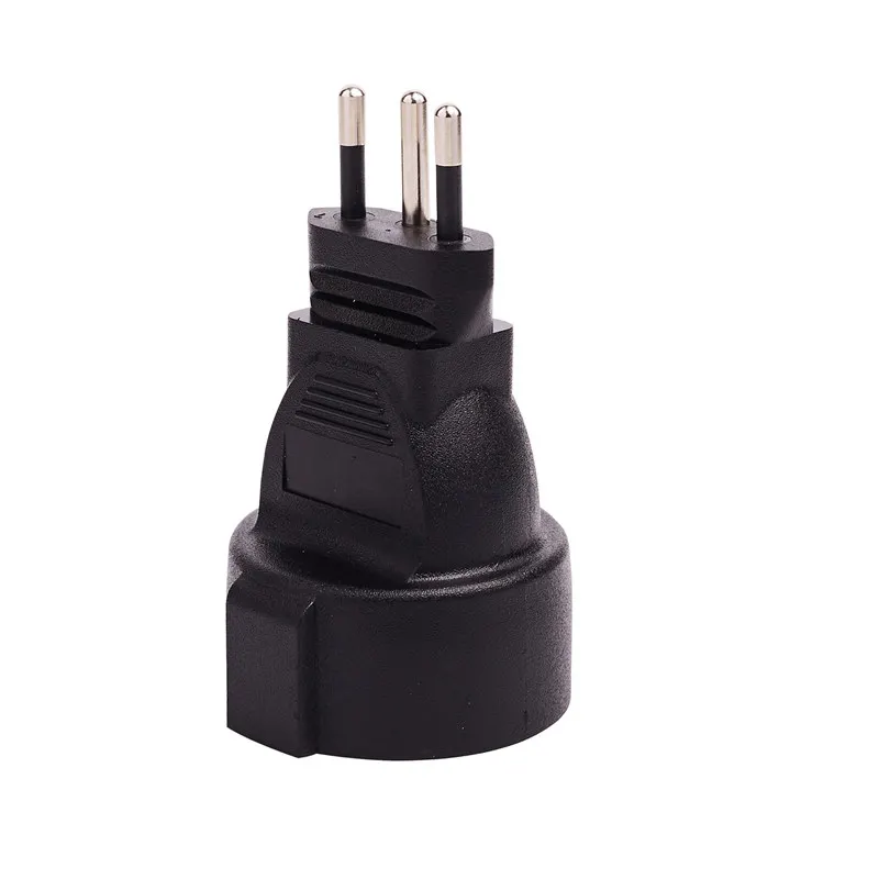 TLDPLUG Brazil 3Pole Male to Europen 3Pole Female AC Adapter