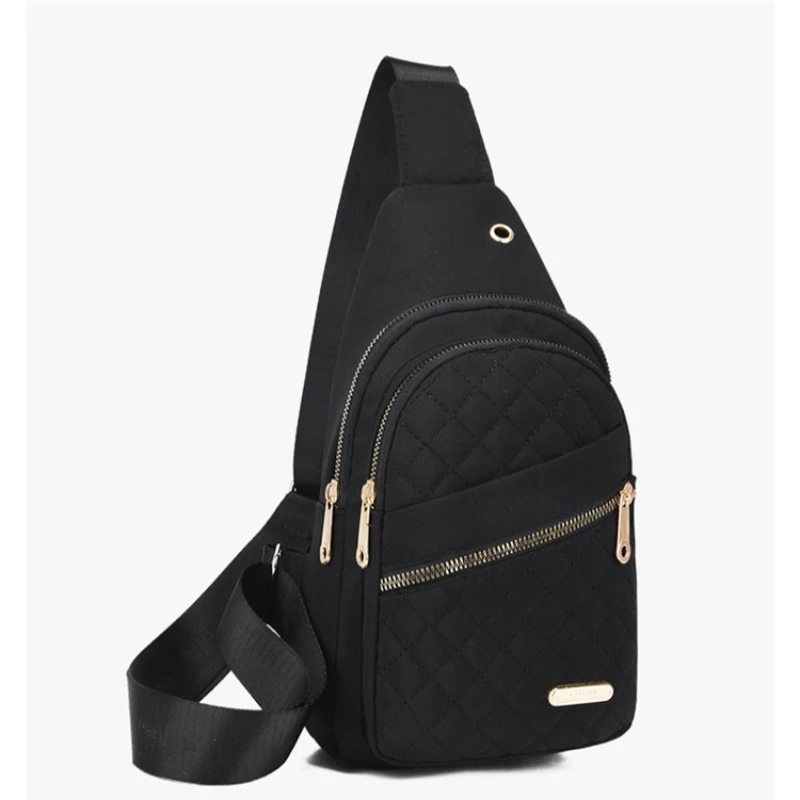 Simple Women's Breast Bag New Multi-Layer embroidery Thread Large Capacity Chest Backpack Girl Outdoor Leisure Oblique Span Bag