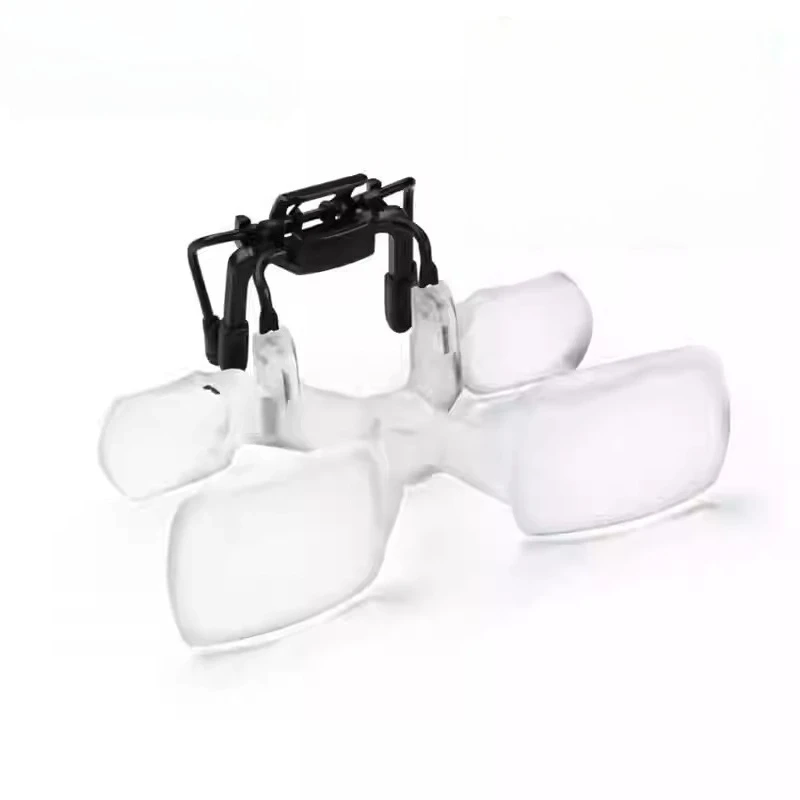 2x glasses clip detail magnifying glass reading close-up handmade