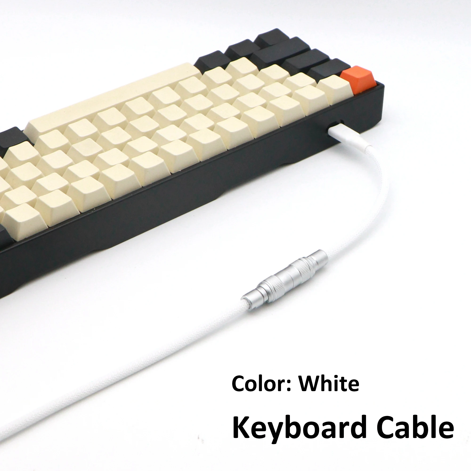 Paracord and PET Double Sleeved USB-A to USB-C Type-C Cable for Mechanical Keyboard With YC8 Aviator.