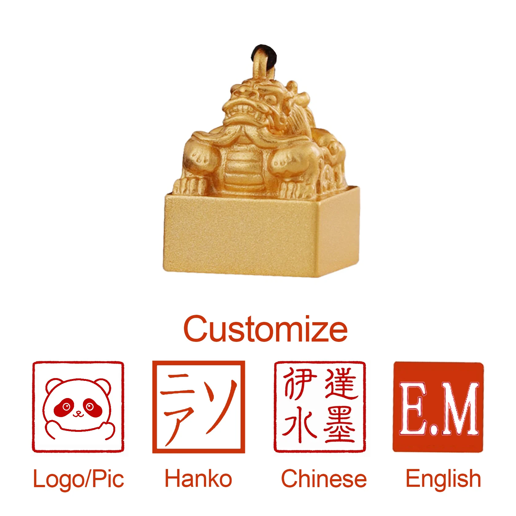 

Латунный штамп с драконом, пользовательские штампы для каллиграфии, золотые квадратные именные печатки, китайский английский штамп с именем ханко