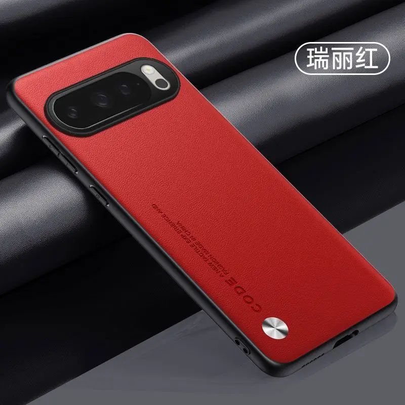 حافظة لهاتف Google Pixel 10 ProXL حافظة جديدة بسيطة من الجلد العادي لهاتف Google Pixel 10 Pro XL مقاومة للصدمات Funda