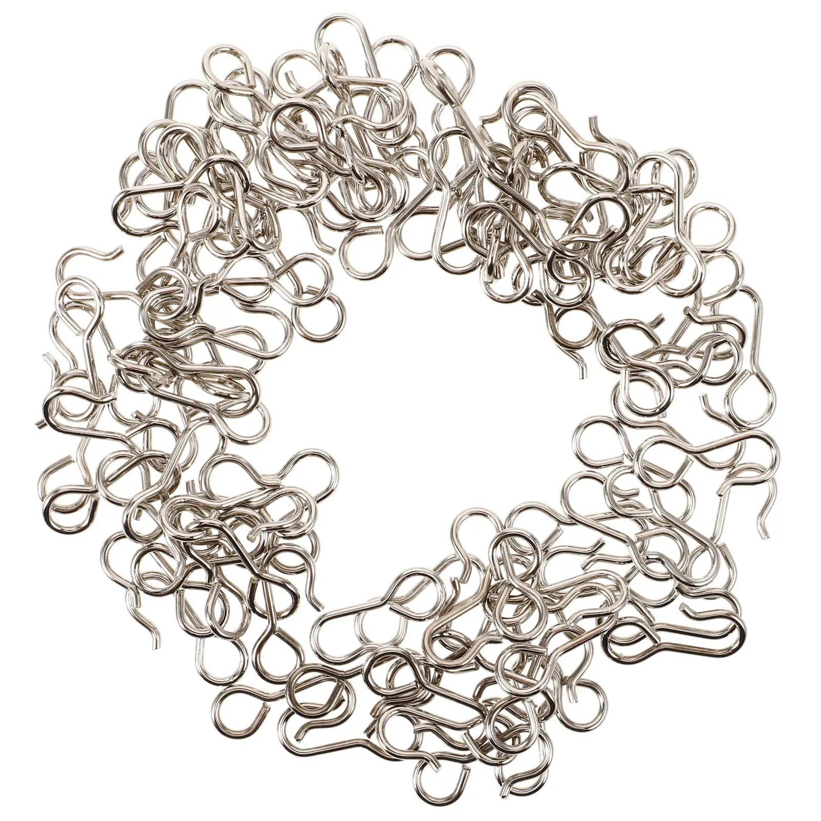 

100 шт. крючков из нержавеющей стали для штор, универсальные потолочные крючки для карнизов, для душевых кабин и ванных комнат