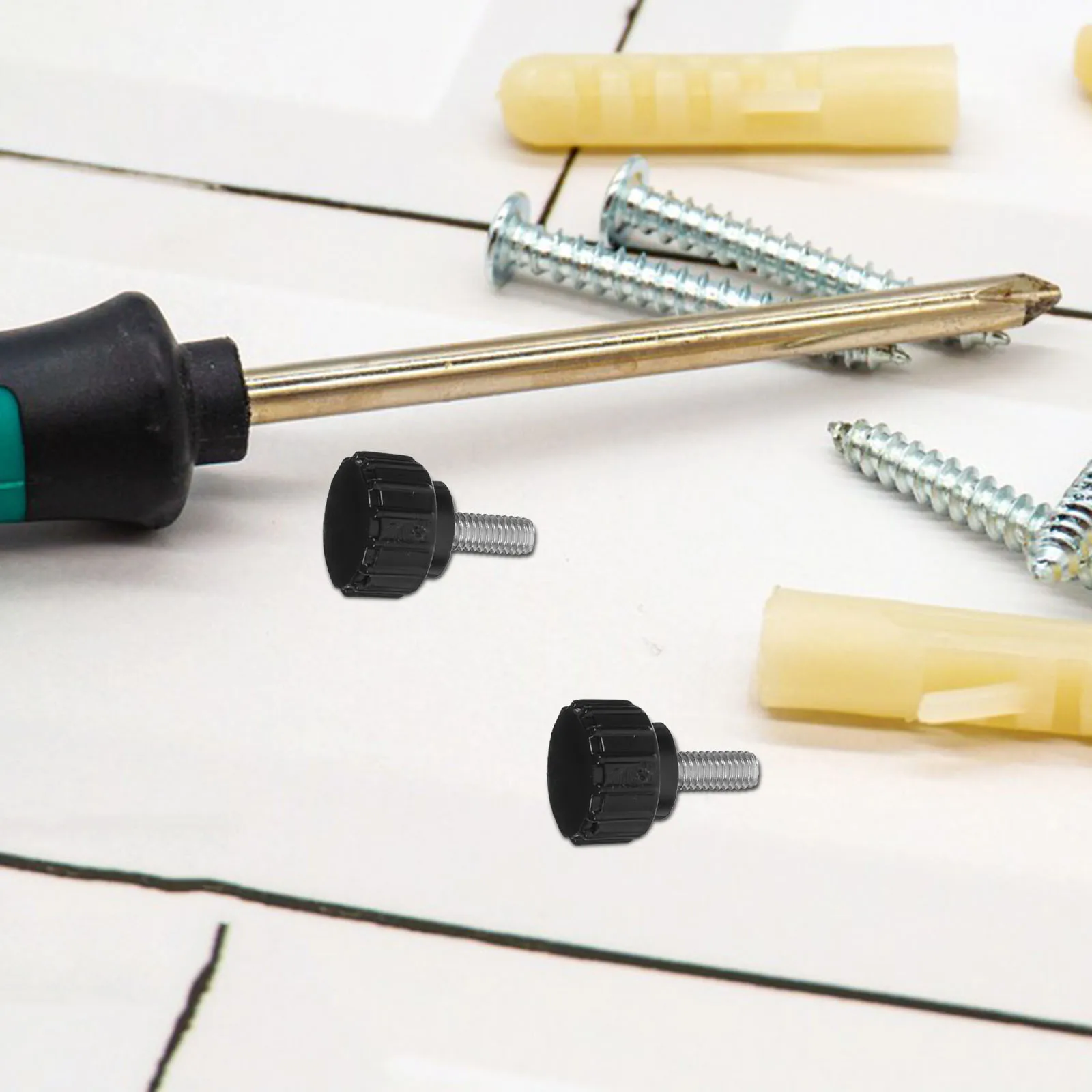 

10pcs Knurled Round Knobs Stainless Steel Abs Thumb Screws M4X10Mm For Computer Case Monitor Mount Clamping Handle Fastening