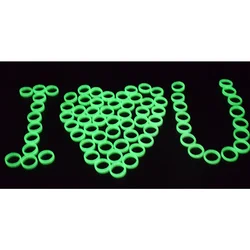 100Pcs anello luminoso in plastica per feste decorazione per dita anello per dito fluorescente forniture per feste verde