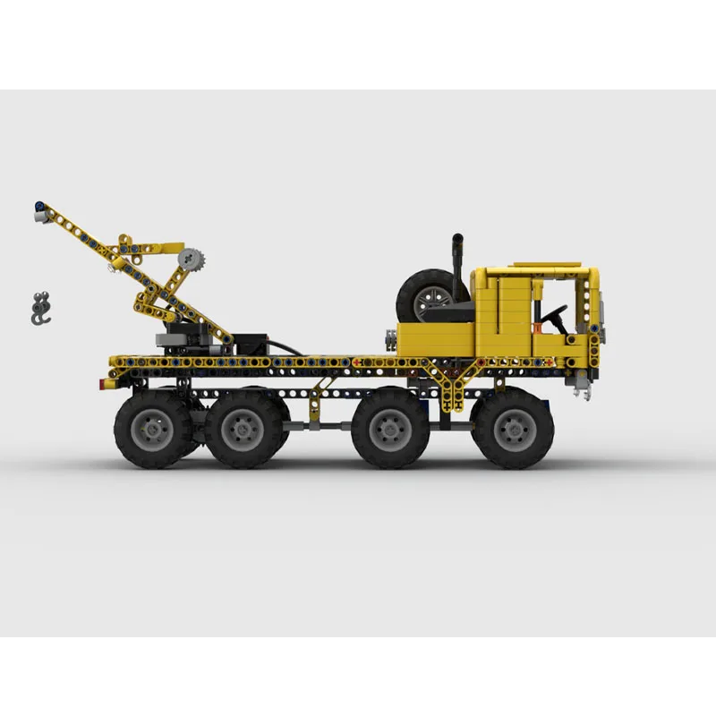

MOC-87385 New Classic Cargo Yellow Crane Truck Building Block Model 881 Parts Boys Children's Birthday Christmas Toy Gift
