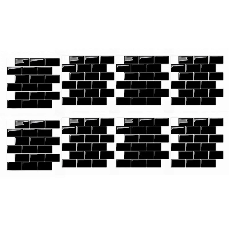 8X 3D Wall Stickers Brick Wallpaper Tile For Kitchen Bathroom Backsplash Aunty-Tile Home Decoration 30X30cm