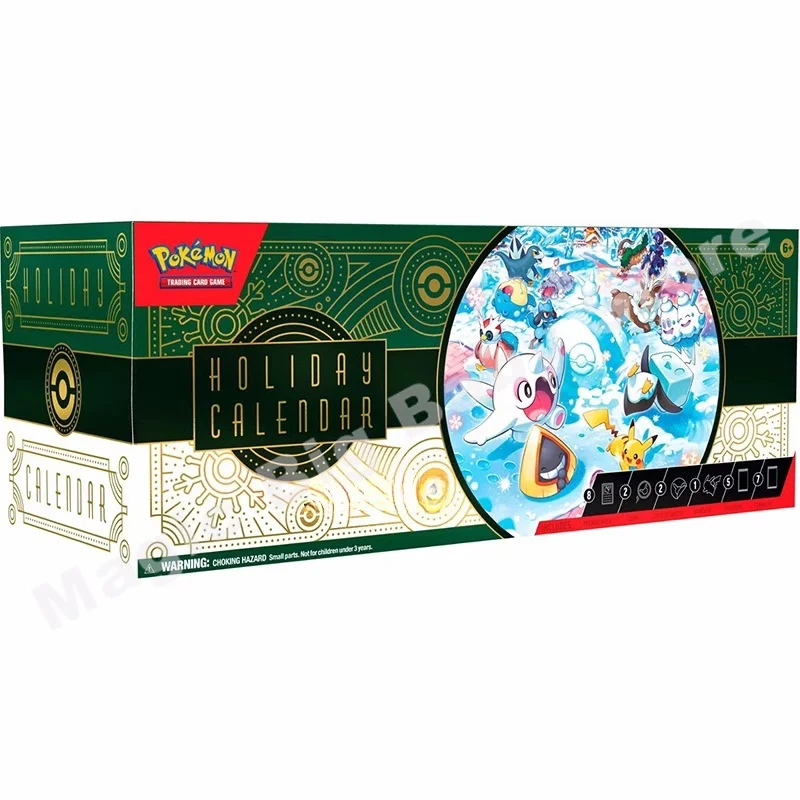 Original Genuine Pokemon Trading PTCG Card English Holiday Calendar Limited Gift Box Pikachu Booster Pack Christmas Child Gift