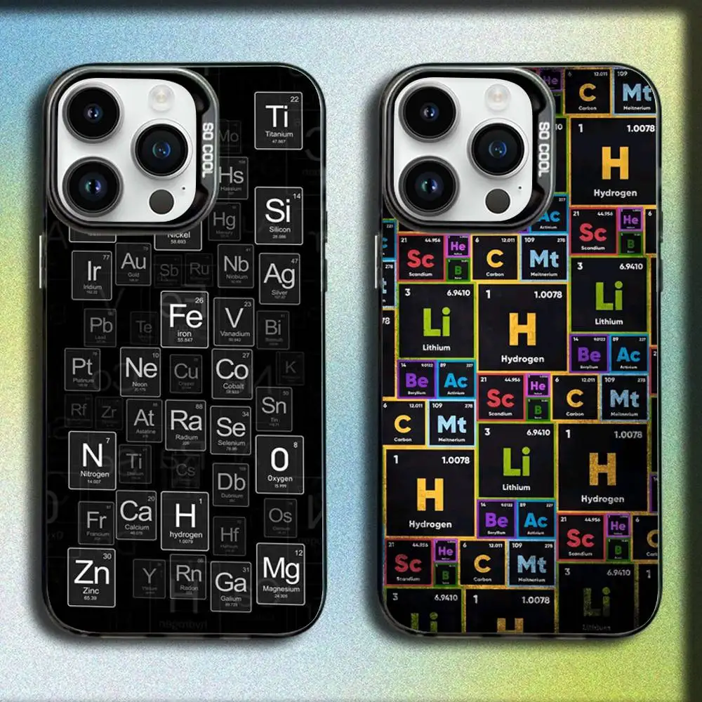 

Chemistry Periodic Table Phone Case For iPhone 17,16,15,14,13,12,11,Pro,Max,Plus,E,SE4,Air,Mini Black IMD Box