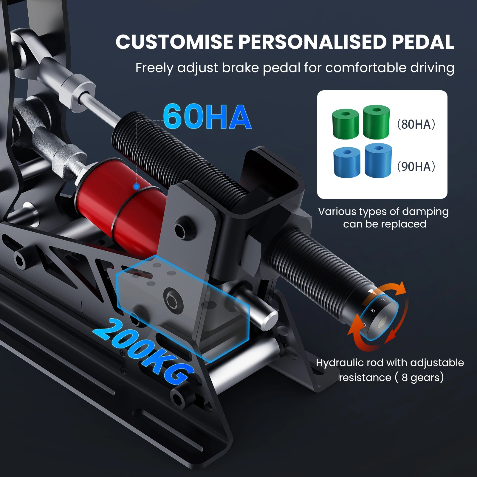 SIMSONN PRO X Pedals Sim Racing Pedals PC Racing Simulator Pressure Sensor Load Cell HE Hydraulic Pedal for Pc Cockpit Pedal