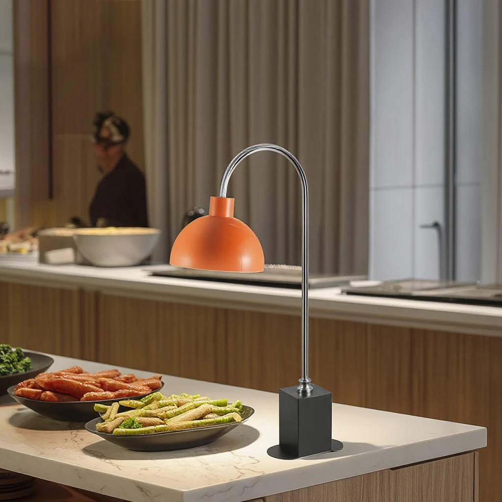

Stainless Steel Buffet Warmer Lamp Modern Electric Food Heating Lamp Food Warmer Light Heat Lamp Stand