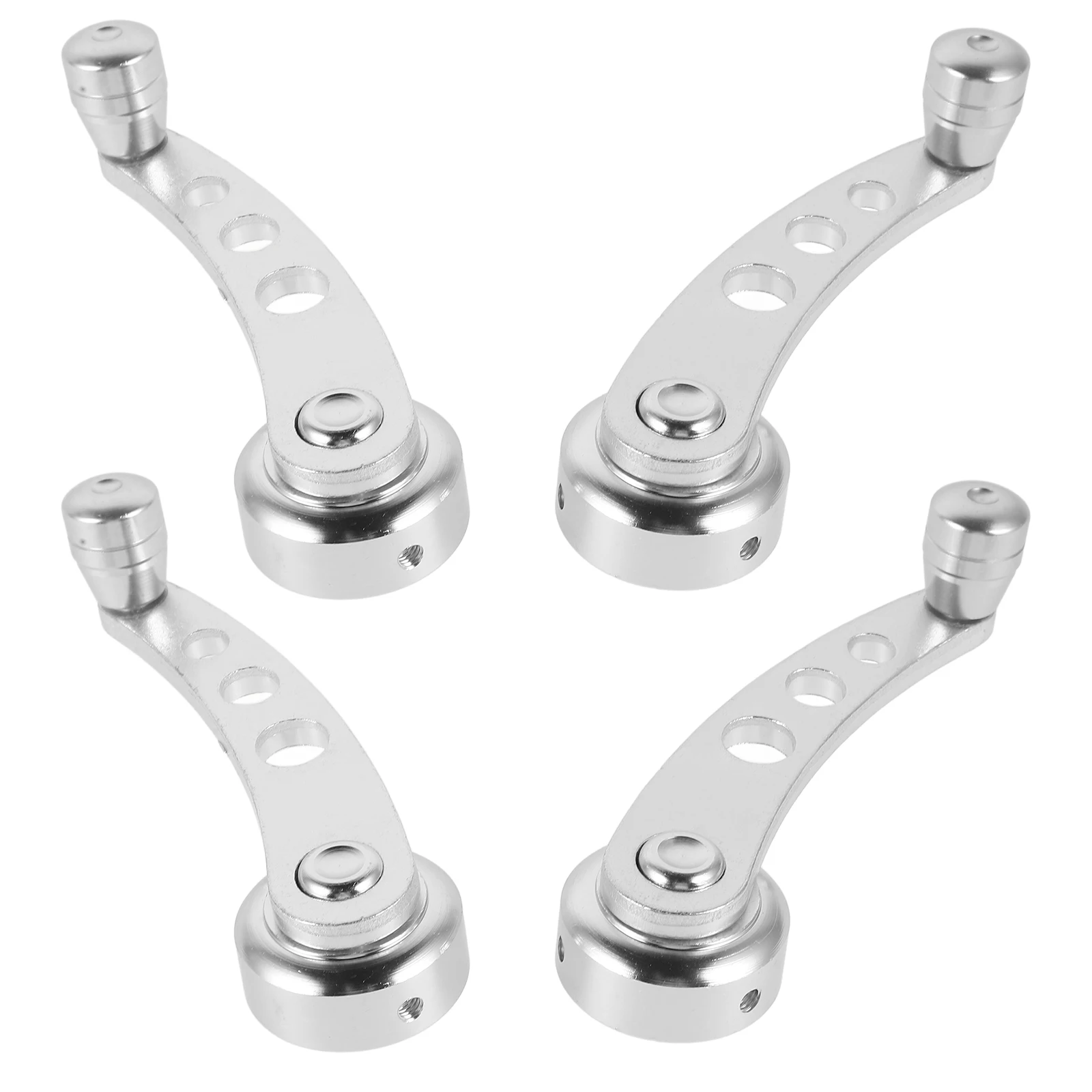 

4 Pcs Car Window Handle Automobile Small Crank Silver Replacement Folding Travel