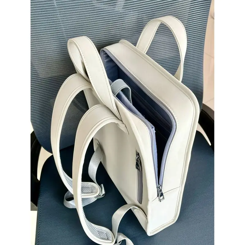 IIns White Laptop Backpack 11 12 13.3 14 Inch Office Notebook Sleeve Case Travel Business Handle Computer Bag Fashion Luxury