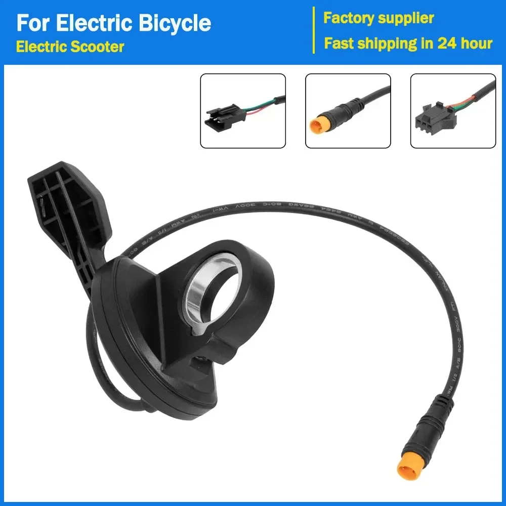 3Pin Waterproof WP/SM Plug 108X Thumb Throttle for E-Bike / Electric Scooter 24V-72V Right Hand Throttle Repairs Accessories