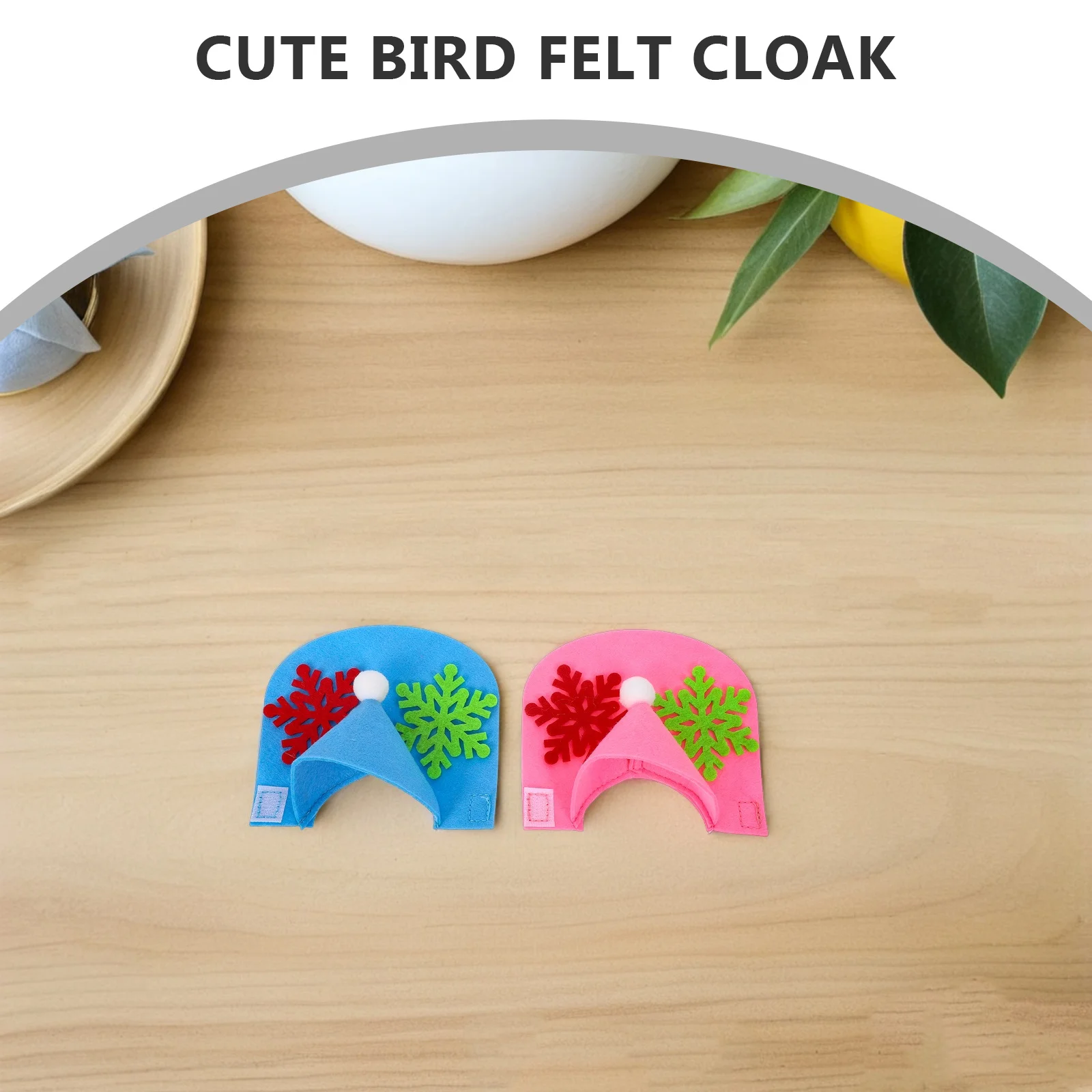 

2Pcs Christmas Parrot Cloak Snowflake Design Felt Bird Cape Warm Winter Coat Universal Fit for Cockatiels Parakeets Pet Bird