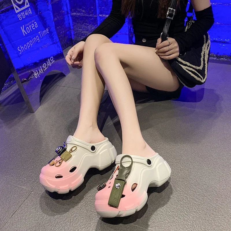 High Appearance Level Thick Bottom Color Matching Fashion All Lightweight Comfortable Anti-slip Wear-resistant Women's Slippers