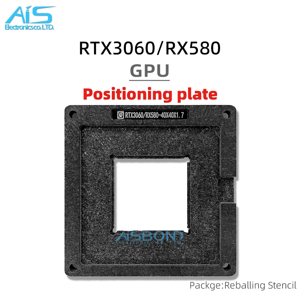 BGA GPU Reballing Stencil Template Station Voor RTX3060 TI GA106 RTX3060TI RX580 Positionering Plaat Plant tin netto Staal mesh